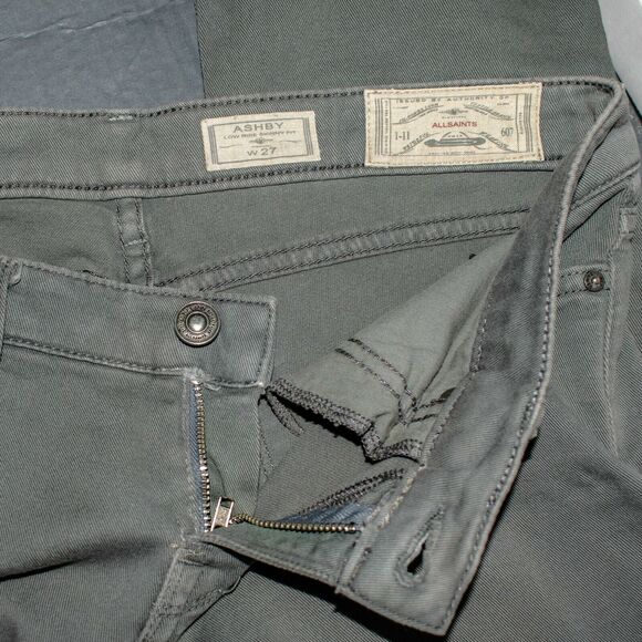 All Saints ASHBY Low Rise Skinny Jeans Gray Size 27 - Picture 2 of 10